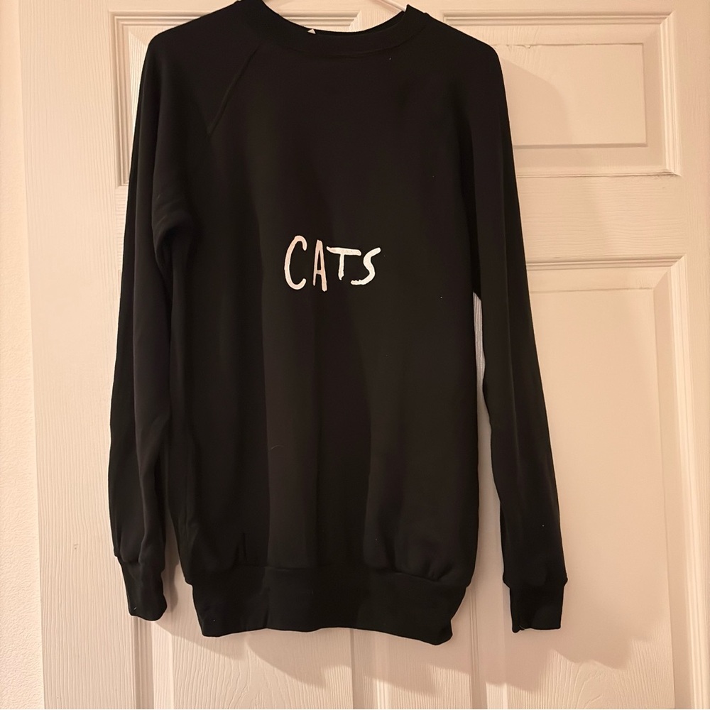 Vintage 80's Cats The Musical Black Crewneck Sweatshirt USA Made Size L